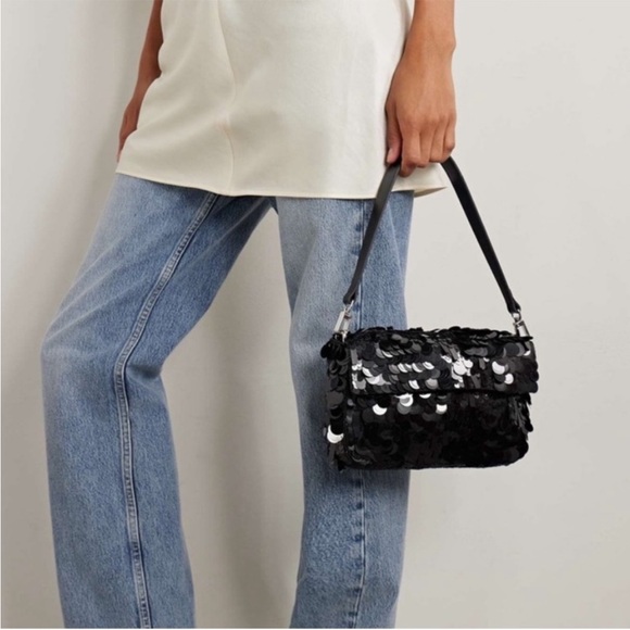 NWT • STAUD Timmy bag in black sequin - Picture 2 of 11